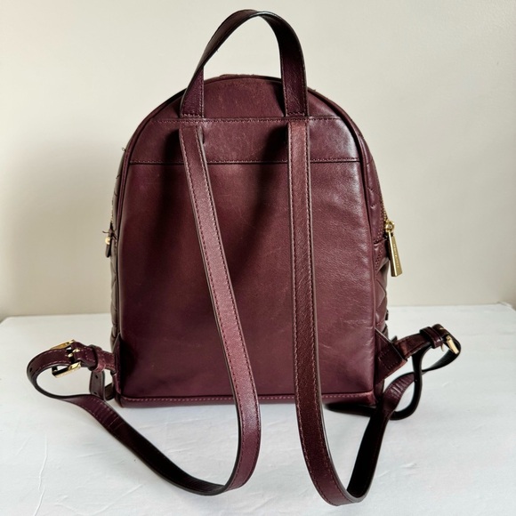 Michael Kors Rhea Medium Quilted Leather Backpack In Barolo - Picture 11 of 16
